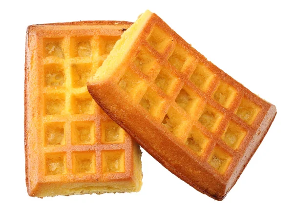 Belgian Waffle Isolated White Background — Stock Photo, Image