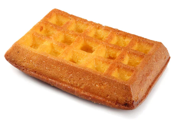 Gaufre Belge Isolée Sur Fond Blanc — Photo