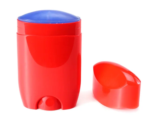 Röd Gubbe Deodorant Isolerad Vit Bakgrund — Stockfoto