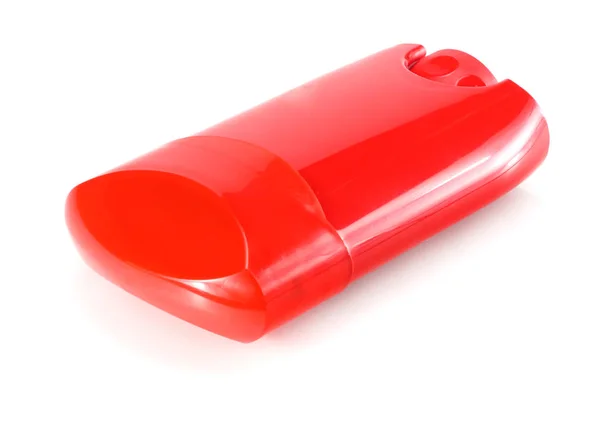 Röd Gubbe Deodorant Isolerad Vit Bakgrund — Stockfoto