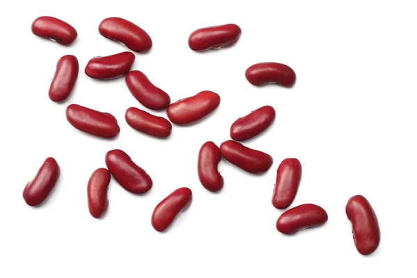 Red Kidney Beans Isolated White Background Top View — Stock Photo, Image