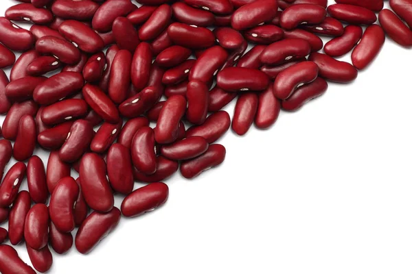 Red Kidney Beans Isolated White Background Top View — Stock Photo, Image