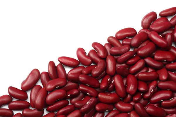 Red Kidney Beans Isolated White Background Top View — Stock Photo, Image