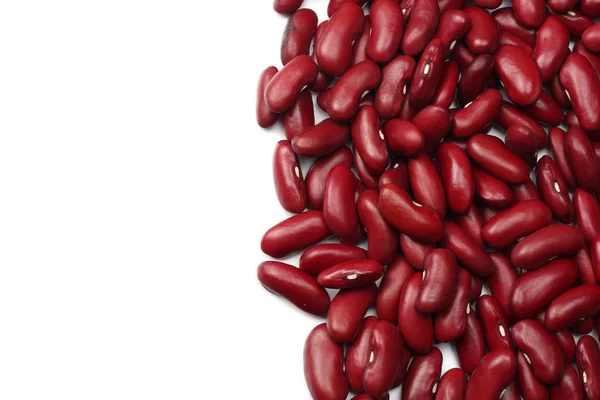 Red Kidney Beans Isolated White Background Top View — Stock Photo, Image