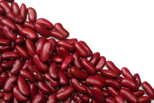 Red Kidney Beans Isolated White Background Top View — Stock Photo, Image