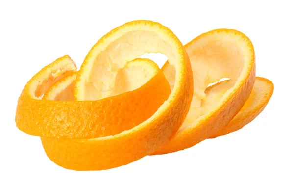 Апельсиновая Кожура Белом Фоне — стоковое фото
