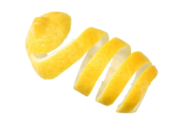 Lemon Peel Isolated White Background — Stock Photo, Image