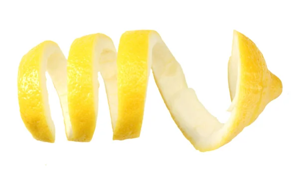 Lemon Peel Isolated White Background Healthy Food — Stock Photo, Image