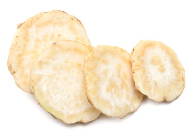 kereviz yaprağı beyaz arka plan üzerinde izole. Beyaz izole kereviz. Sağlıklı gıda