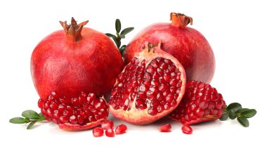 pomegranate isolated on white background clipart
