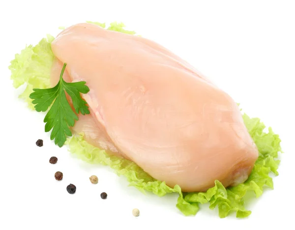 Raw Chicken Fillet Isolated White Background — Stock Photo, Image