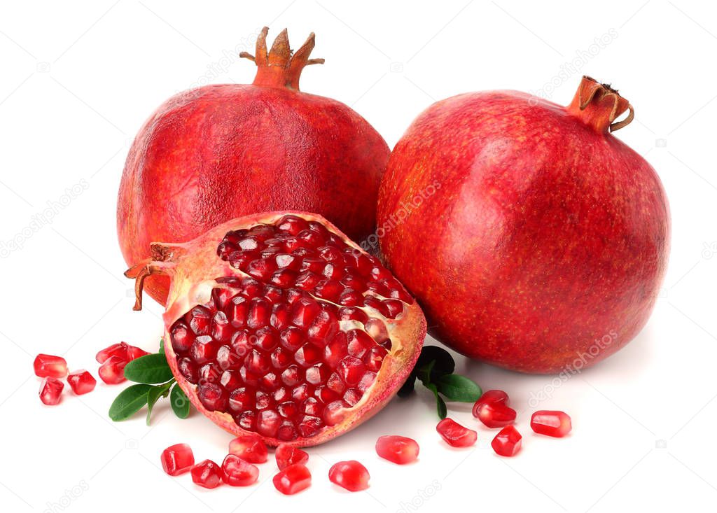 pomegranate isolated on white background