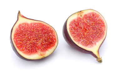 İncir meyve üzerine beyaz izole. Kırpma yolu