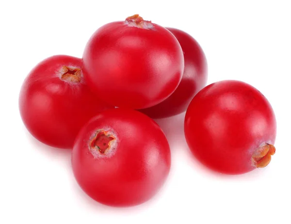 Cranberry Geïsoleerd Wit Met Uitknippad Volledige Diepte Van Het Veld — Stockfoto