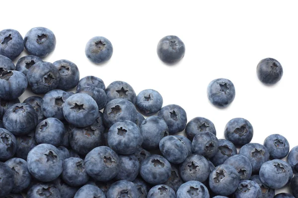 Gesunder Hintergrund Blaubeeren Isoliert Auf Weißem Hintergrund Ansicht Von Oben — Stockfoto