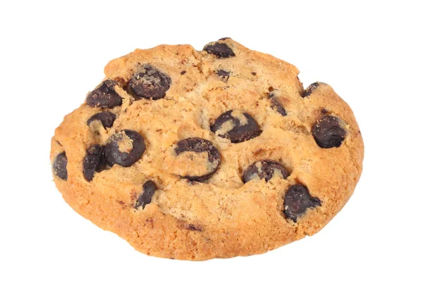 Chocolate Chip Cookies Isoliert Auf Weißem Hintergrund Süße Kekse Hausgemachtes — Stockfoto