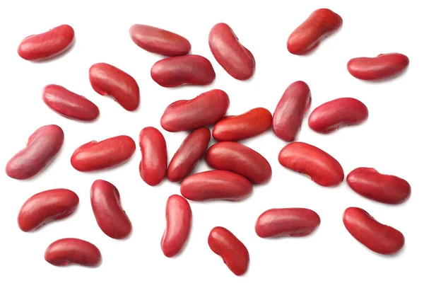 Red Kidney Beans Isolated White Background Top View — Stock Photo, Image
