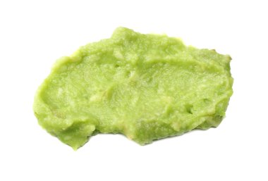 Avokado krem beyaz arka plan üzerinde izole. Sağlıklı gıda