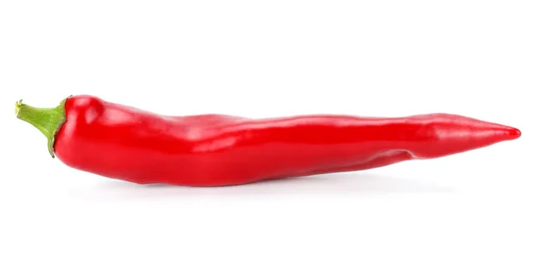Röd Varm Chili Paprika Isolerad Vit Bakgrund — Stockfoto