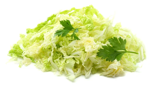 Salada Repolho Com Salsa Isolada Sobre Fundo Branco — Fotografia de Stock