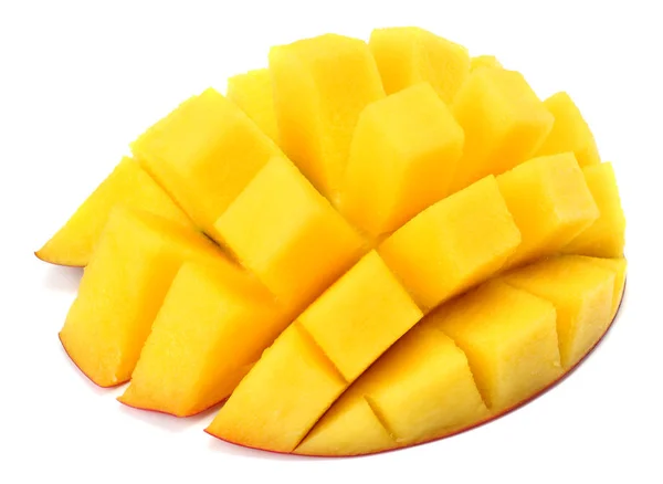 Mango Scheibe Isoliert Auf Weißem Hintergrund — Stockfoto