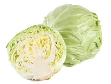 yeşil lahana beyaz arka plan üzerinde izole. sağlıklı gıda