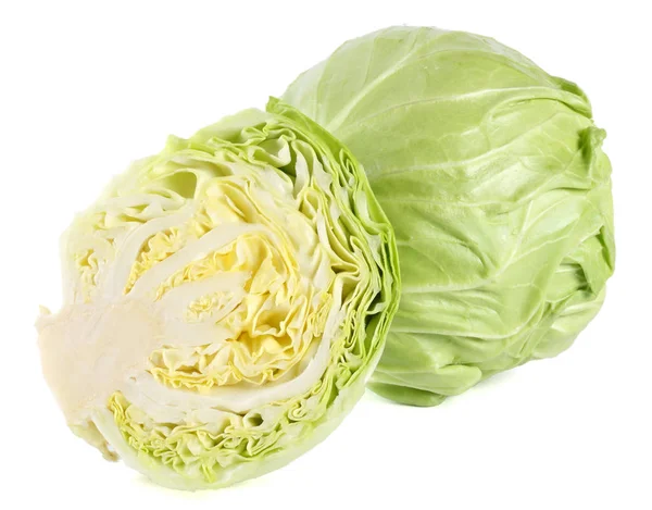 Groene Kool Geïsoleerd Een Witte Achtergrond Gezonde Voeding — Stockfoto