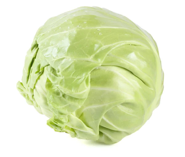 Zöld Káposzta Elszigetelt Fehér Background Egészséges Táplálkozás — Stock Fotó