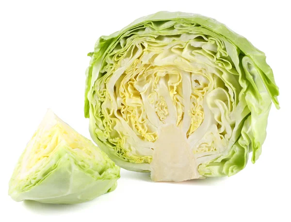 Groene Kool Geïsoleerd Een Witte Achtergrond Gezonde Voeding — Stockfoto