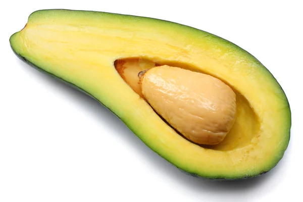 Gezonde Voeding Verse Avocado Geïsoleerd Witte Achtergrond — Stockfoto