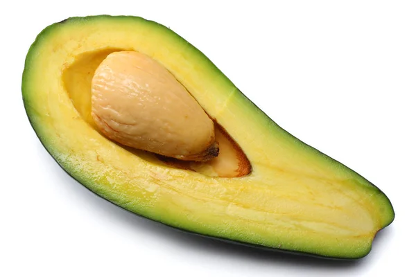 Gezonde Voeding Verse Avocado Geïsoleerd Witte Achtergrond — Stockfoto