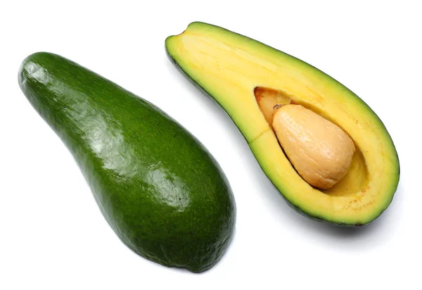 Cibo Sano Avocado Fresco Isolato Sfondo Bianco — Foto Stock