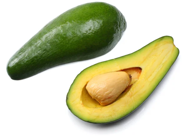 Gezonde Voeding Verse Avocado Geïsoleerd Witte Achtergrond — Stockfoto