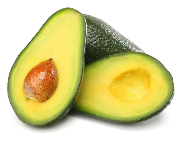 Cibo Sano Avocado Affettato Isolato Sfondo Bianco — Foto Stock