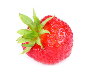 Çilek beyaz arka planda izole edilmiş. Kesme Yolu