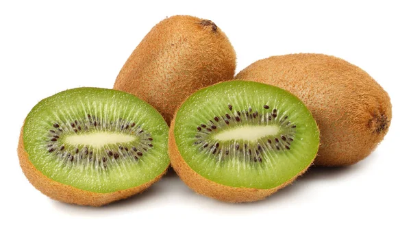 Gezonde Voeding Kiwi Vrucht Geïsoleerd Witte Achtergrond — Stockfoto