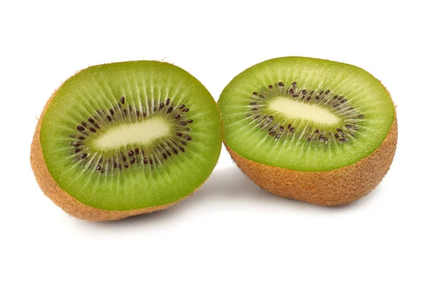 Skivor Kiwi Frukt Isolerad Vit Bakgrund — Stockfoto