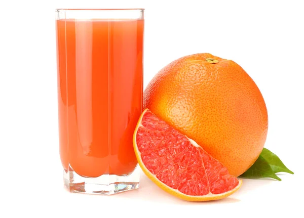 Comida Saudável Sumo Toranja Com Toranja Cortada Isolada Sobre Fundo — Fotografia de Stock