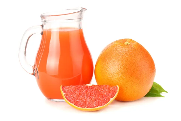 Comida Saludable Zumo Pomelo Con Pomelo Rodajas Aislado Sobre Fondo — Foto de Stock