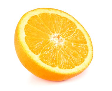 sağlıklı gıda. turuncu izole üzerinde beyaz arka plan dilimlenmiş