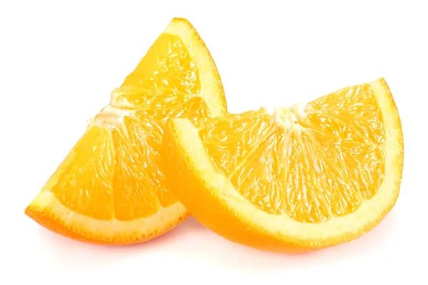 Gesunde Ernährung Scheiben Geschnitten Orange Isoliert Auf Weißem Hintergrund — Stockfoto