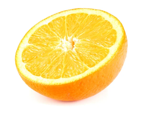 Gezonde Voeding Gesneden Oranje Geïsoleerd Witte Achtergrond — Stockfoto