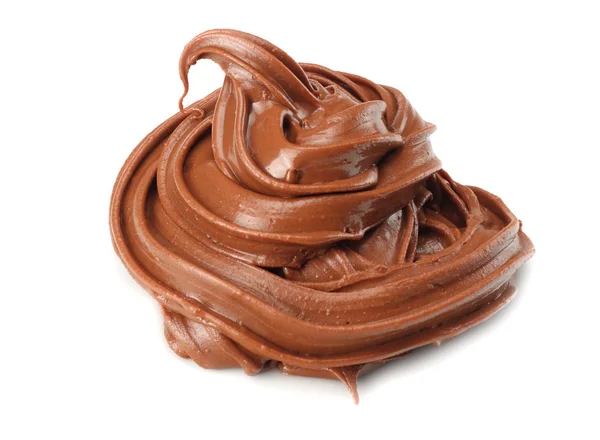 Chocolade Crème Geïsoleerd Witte Achtergrond — Stockfoto