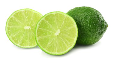 sağlıklı gıda. Beyaz arka plan üzerinde izole dilimlenmiş limon