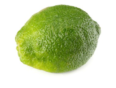 sağlıklı gıda. Beyaz arka plan üzerinde izole bir kireç