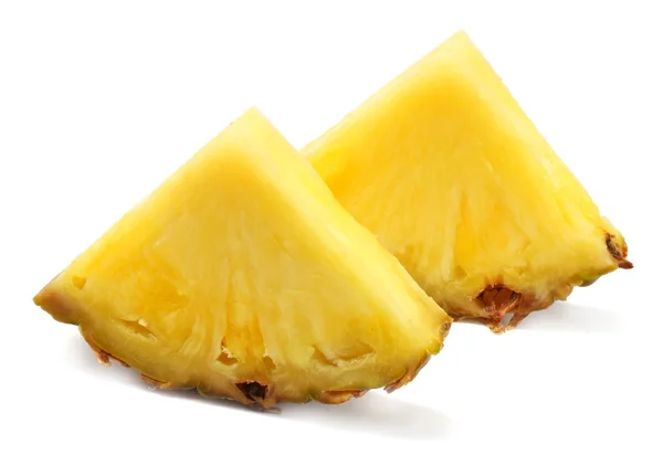 Gesunder Hintergrund Ananasscheiben Isoliert Auf Weißem Hintergrund — Stockfoto