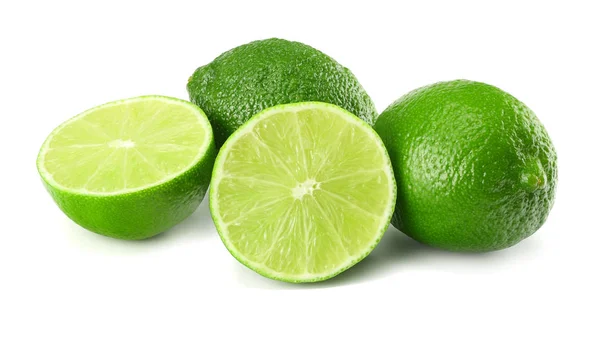 Healthy Food Sliced Lime Isolated White Background — Stock Photo, Image