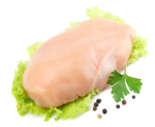 Raw Chicken Fillet Isolated White Background — Stock Photo, Image
