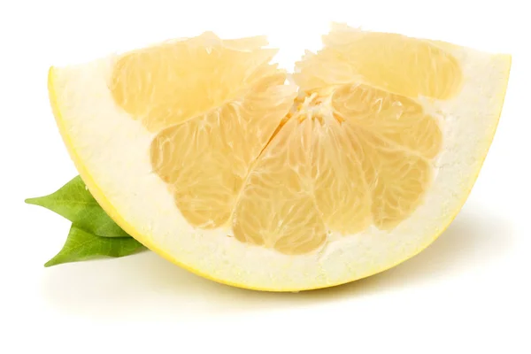 Pomelo Fruit Geïsoleerd Witte Achtergrond — Stockfoto