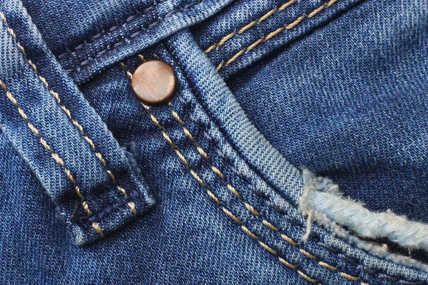 Fondo Vaqueros Azules Textura Jeans Con Bolsillo —  Fotos de Stock